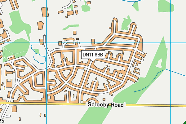 DN11 8BB map - OS VectorMap District (Ordnance Survey)