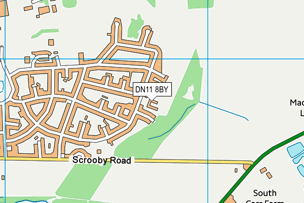 DN11 8BY map - OS VectorMap District (Ordnance Survey)
