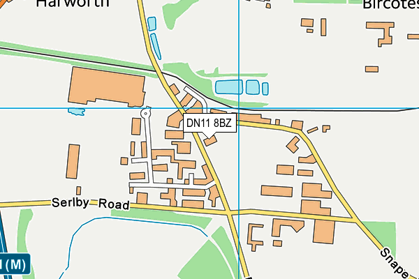 DN11 8BZ map - OS VectorMap District (Ordnance Survey)