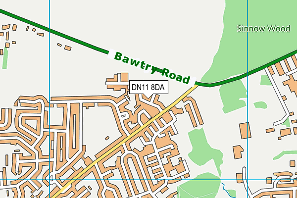 DN11 8DA map - OS VectorMap District (Ordnance Survey)