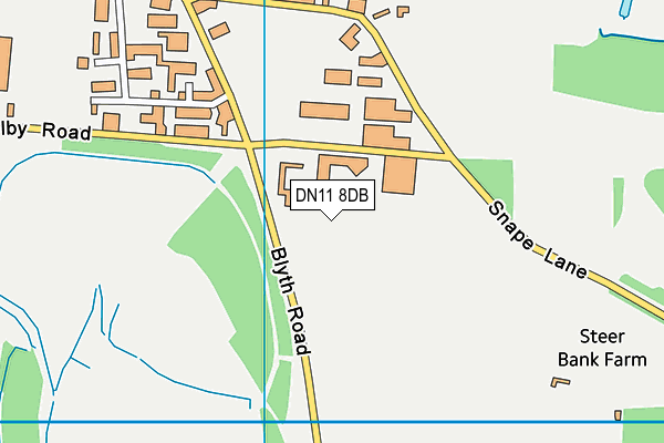 DN11 8DB map - OS VectorMap District (Ordnance Survey)