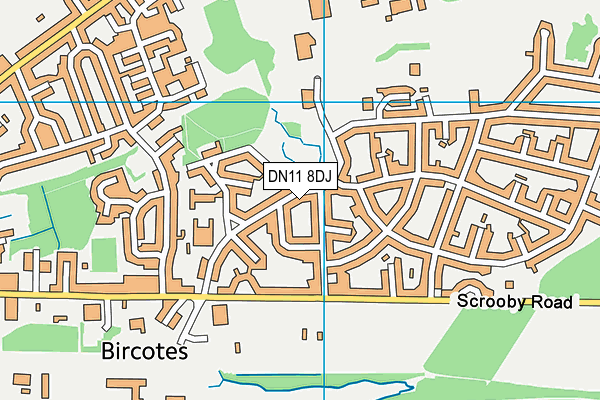 DN11 8DJ map - OS VectorMap District (Ordnance Survey)
