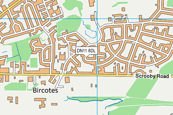 DN11 8DL map - OS VectorMap District (Ordnance Survey)