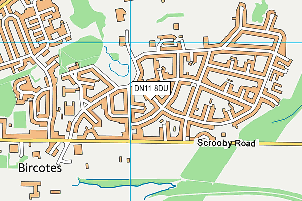 DN11 8DU map - OS VectorMap District (Ordnance Survey)