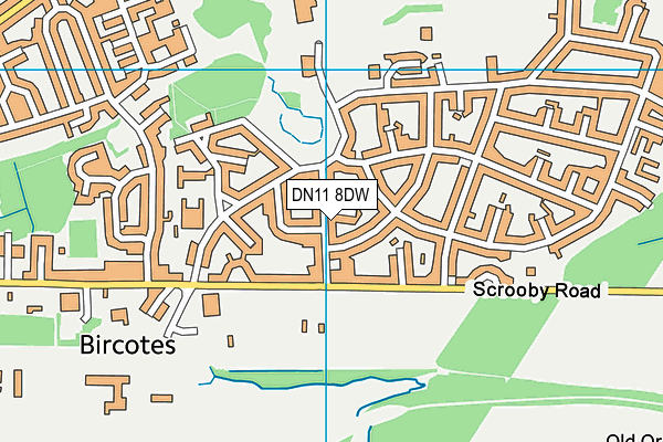 DN11 8DW map - OS VectorMap District (Ordnance Survey)