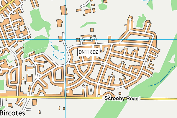 DN11 8DZ map - OS VectorMap District (Ordnance Survey)