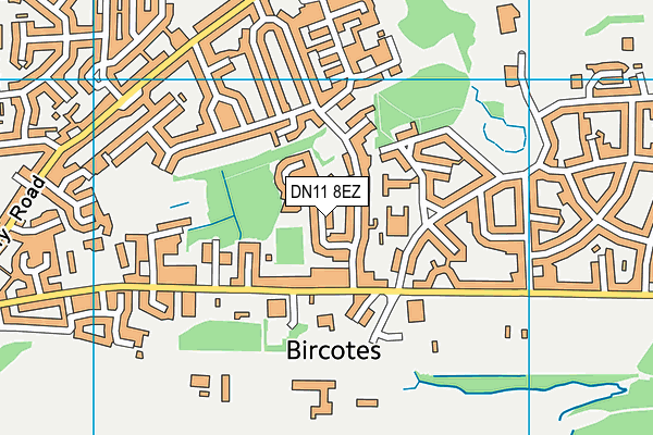 DN11 8EZ map - OS VectorMap District (Ordnance Survey)