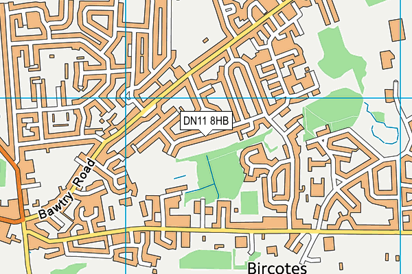 DN11 8HB map - OS VectorMap District (Ordnance Survey)