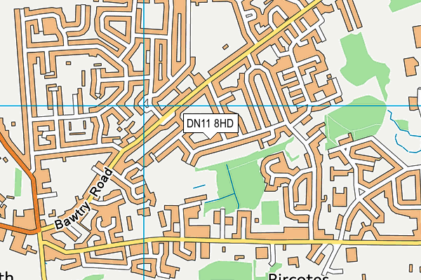 DN11 8HD map - OS VectorMap District (Ordnance Survey)