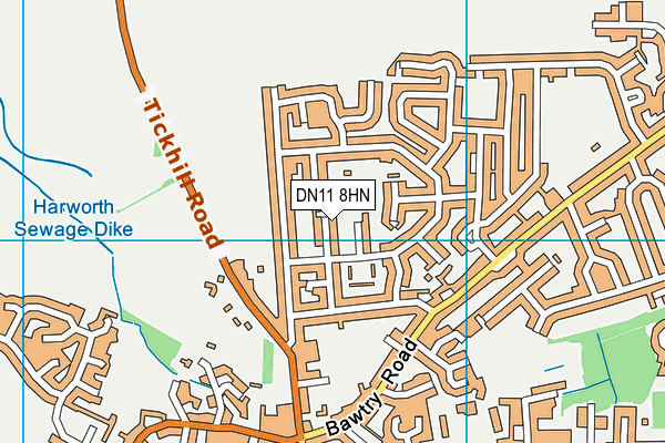 DN11 8HN map - OS VectorMap District (Ordnance Survey)