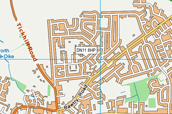 DN11 8HP map - OS VectorMap District (Ordnance Survey)