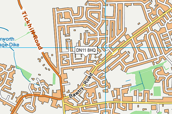 DN11 8HQ map - OS VectorMap District (Ordnance Survey)
