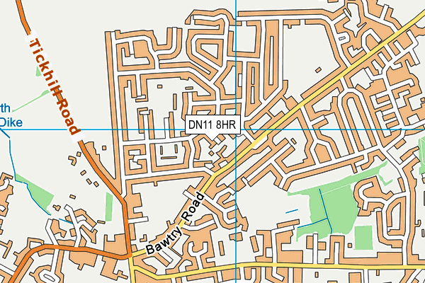 DN11 8HR map - OS VectorMap District (Ordnance Survey)