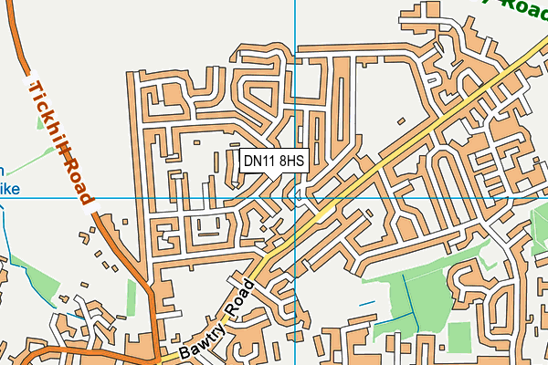 DN11 8HS map - OS VectorMap District (Ordnance Survey)