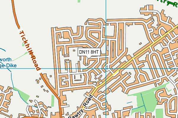 DN11 8HT map - OS VectorMap District (Ordnance Survey)