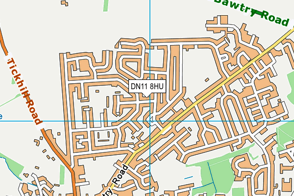 DN11 8HU map - OS VectorMap District (Ordnance Survey)