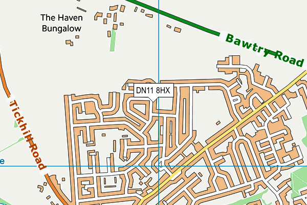 DN11 8HX map - OS VectorMap District (Ordnance Survey)