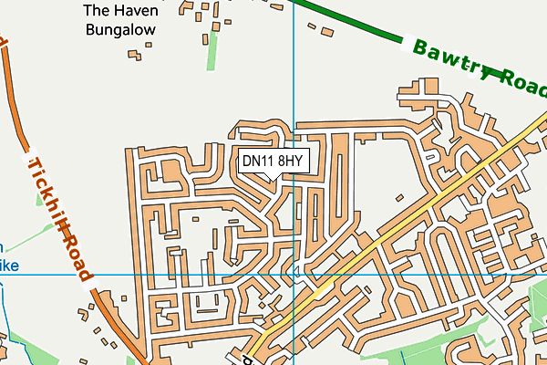 DN11 8HY map - OS VectorMap District (Ordnance Survey)