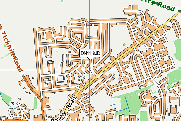 DN11 8JD map - OS VectorMap District (Ordnance Survey)
