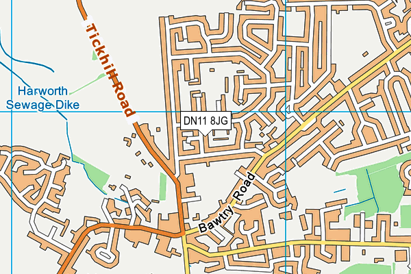DN11 8JG map - OS VectorMap District (Ordnance Survey)