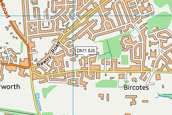 DN11 8JS map - OS VectorMap District (Ordnance Survey)