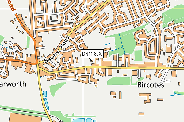DN11 8JX map - OS VectorMap District (Ordnance Survey)