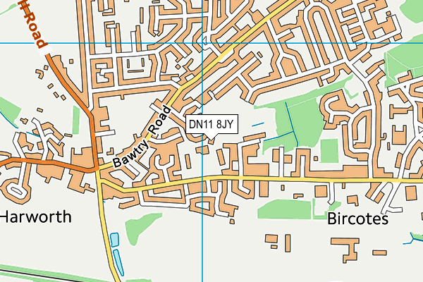 DN11 8JY map - OS VectorMap District (Ordnance Survey)