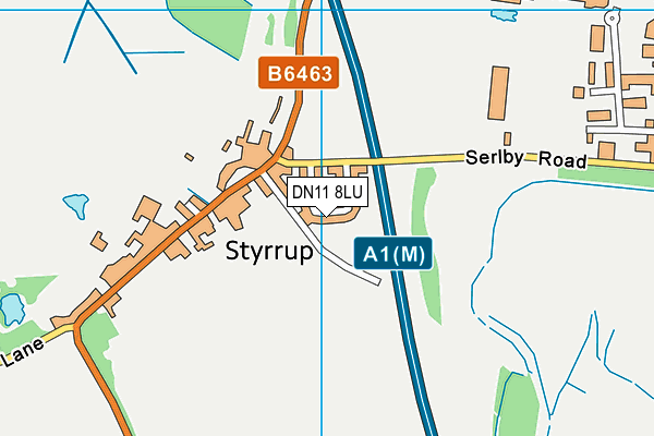 DN11 8LU map - OS VectorMap District (Ordnance Survey)