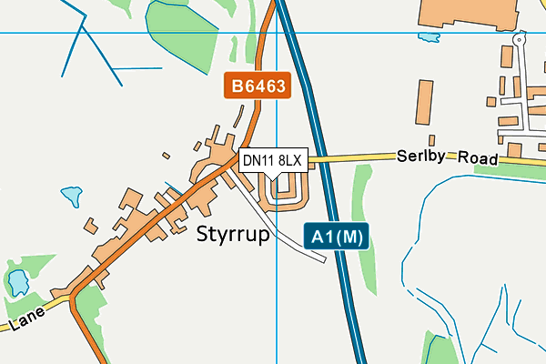 DN11 8LX map - OS VectorMap District (Ordnance Survey)