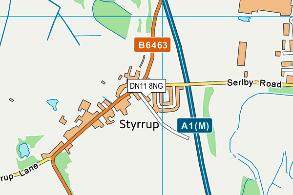 DN11 8NG map - OS VectorMap District (Ordnance Survey)