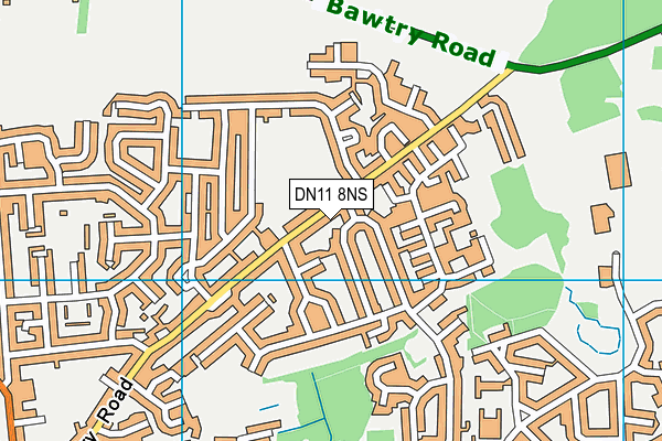 DN11 8NS map - OS VectorMap District (Ordnance Survey)