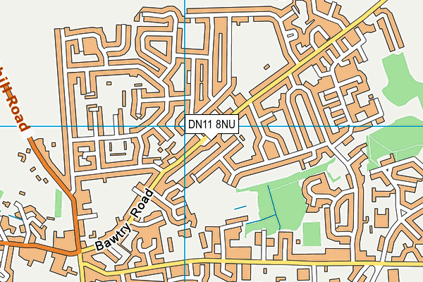 DN11 8NU map - OS VectorMap District (Ordnance Survey)