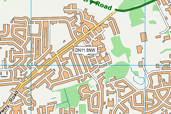 DN11 8NW map - OS VectorMap District (Ordnance Survey)