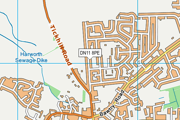 DN11 8PE map - OS VectorMap District (Ordnance Survey)