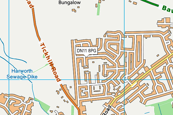 DN11 8PG map - OS VectorMap District (Ordnance Survey)