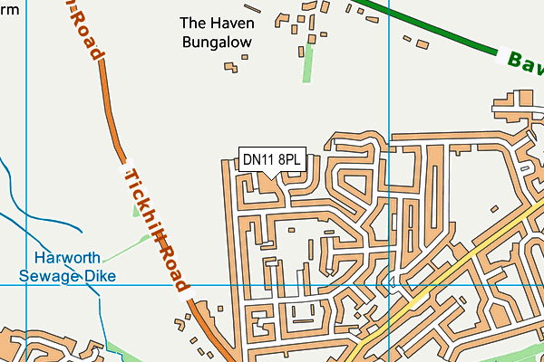 DN11 8PL map - OS VectorMap District (Ordnance Survey)