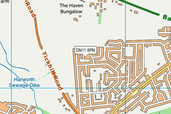 DN11 8PN map - OS VectorMap District (Ordnance Survey)