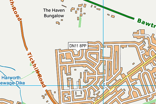 DN11 8PP map - OS VectorMap District (Ordnance Survey)