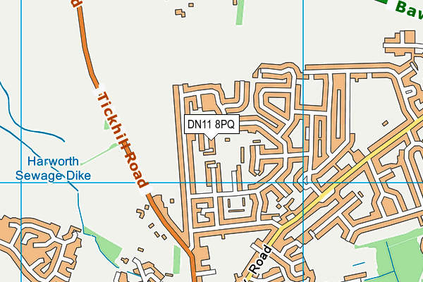 DN11 8PQ map - OS VectorMap District (Ordnance Survey)
