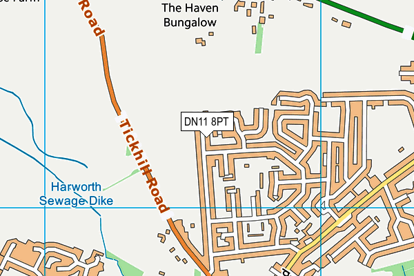 DN11 8PT map - OS VectorMap District (Ordnance Survey)