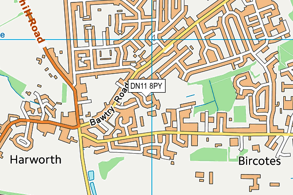 DN11 8PY map - OS VectorMap District (Ordnance Survey)