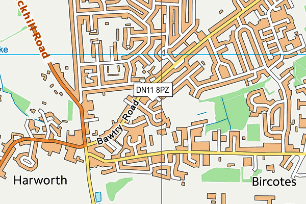 DN11 8PZ map - OS VectorMap District (Ordnance Survey)