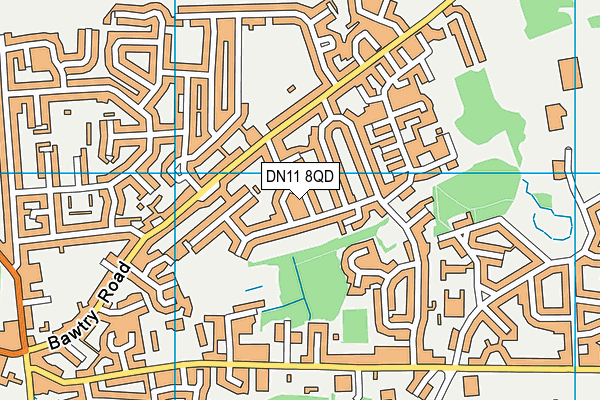 DN11 8QD map - OS VectorMap District (Ordnance Survey)