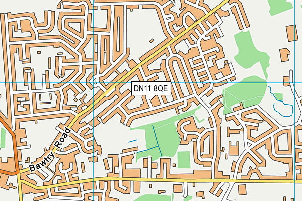 DN11 8QE map - OS VectorMap District (Ordnance Survey)