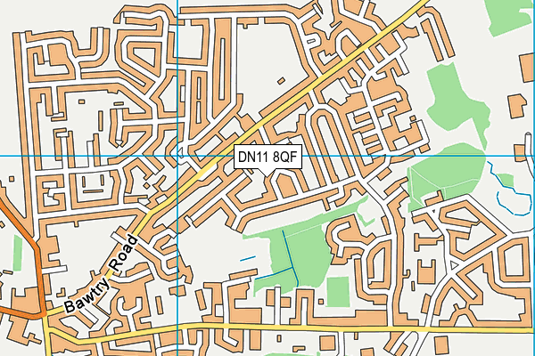 DN11 8QF map - OS VectorMap District (Ordnance Survey)
