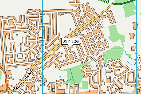 DN11 8QG map - OS VectorMap District (Ordnance Survey)