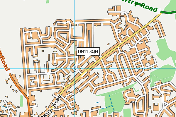 DN11 8QH map - OS VectorMap District (Ordnance Survey)