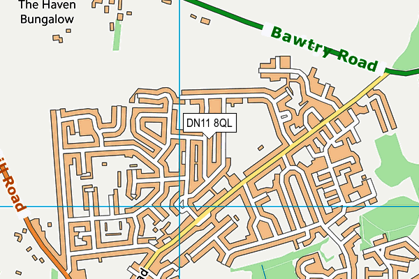 DN11 8QL map - OS VectorMap District (Ordnance Survey)