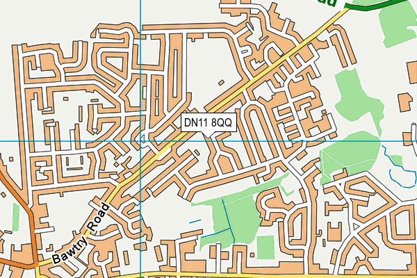 DN11 8QQ map - OS VectorMap District (Ordnance Survey)