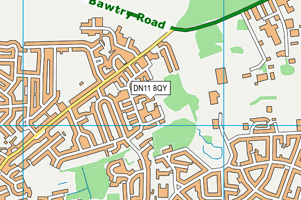 DN11 8QY map - OS VectorMap District (Ordnance Survey)
